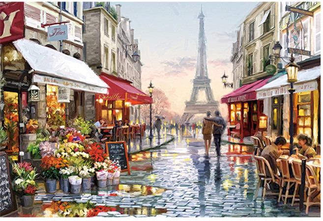 작디작은집 시간떼우기 풍경 퍼즐, 1000피스, 탑아래꽃가게, 1개