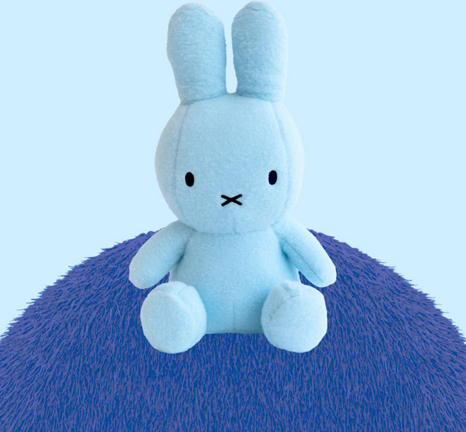 미피 크리미 봉제인형, 스카이블루, 1개, 25cm