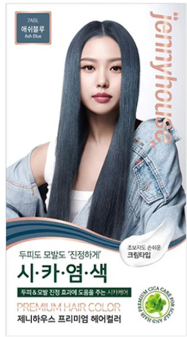 제니하우스코스메틱 프리미엄 헤어컬러 염모제 7ABL, 애쉬블루, 1개 - 쿠팡