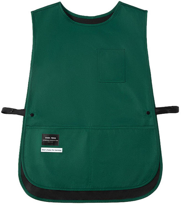 순잠 조끼형 방수 앞치마, 그린, 1개