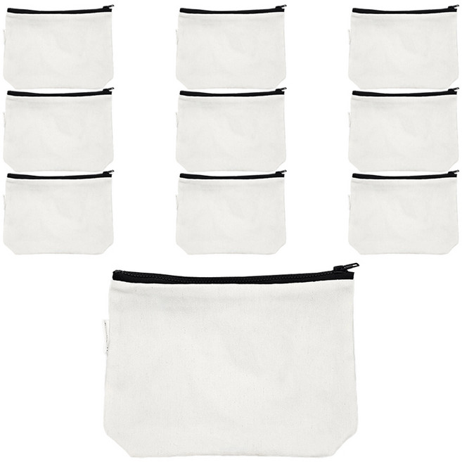 아이두일상취미 DIY 패브릭 무지 파우치 꾸미기 대, 화이트, 10개