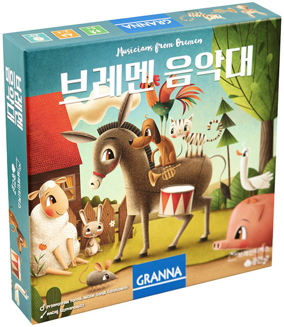 공간27 브레인티저스 브레멘 음악대 보드게임, 혼합색상, 1개