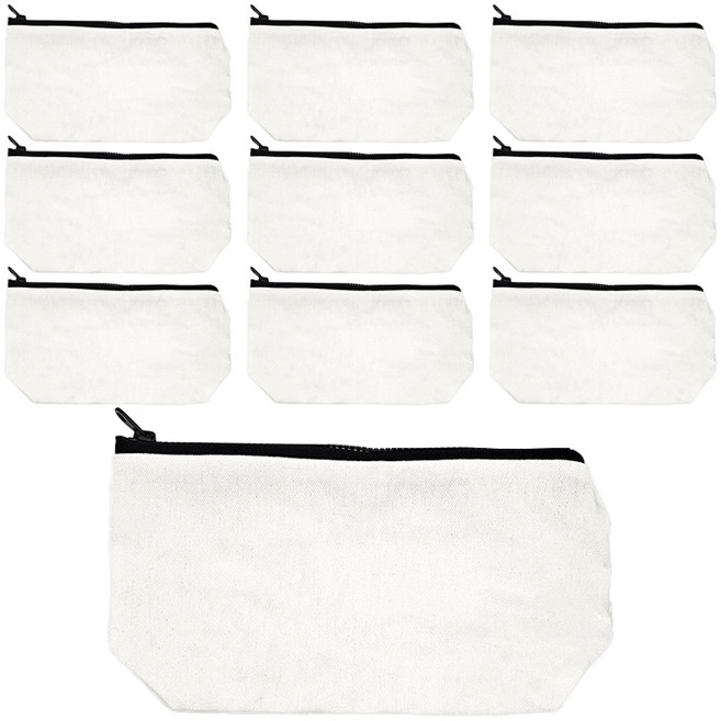 아이두일상취미 빅드림 DIY 패브릭 무지 파우치 꾸미기 소, 화이트, 10개