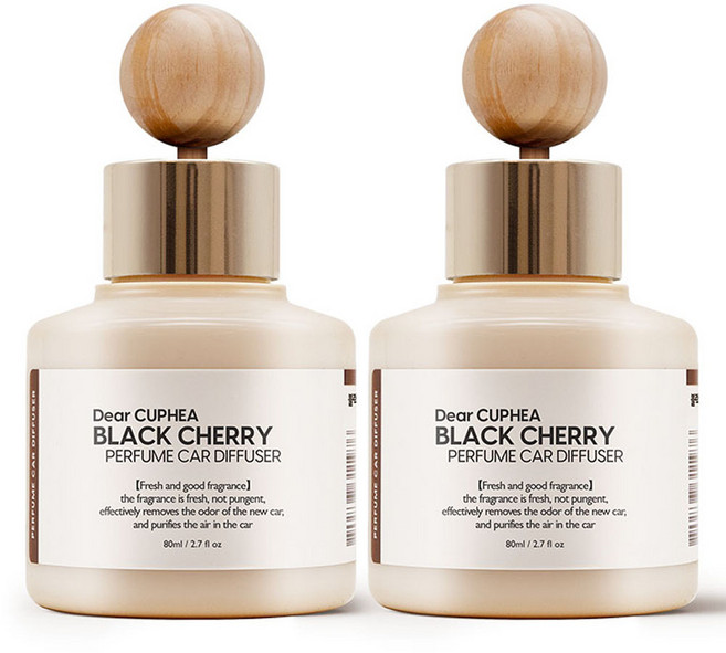 디어쿠페아 차량용 디퓨저 80ml 본품, 2개, 블랙체리