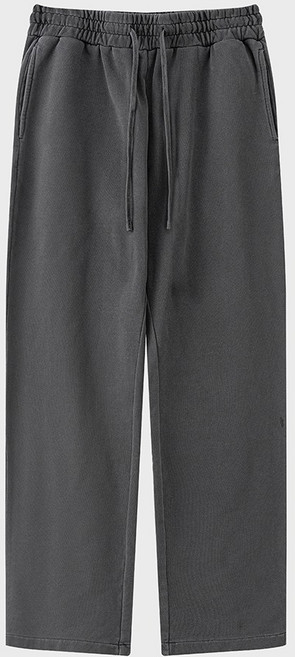 세인트페인 남녀공용 피그먼트 와이드 기모 스웨트팬츠