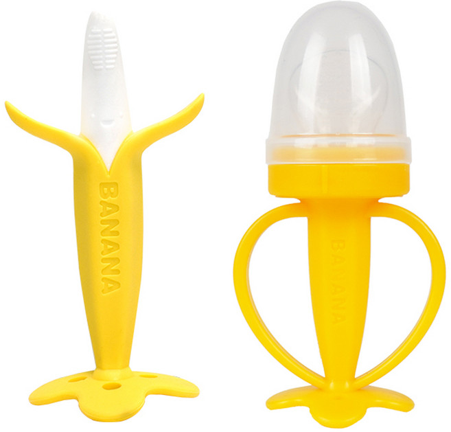 앙쥬 바나나 치발기 + 황금바나나 과즙망 + 케이스 + 리필망 2p 세트, 옐로우(과즙망), 1세트, 치발기 + 과즙망 + 케이스 + 리필망 2p