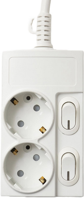 보에담 멀티탭 개별스위치 2구, 화이트, 1개, 5m