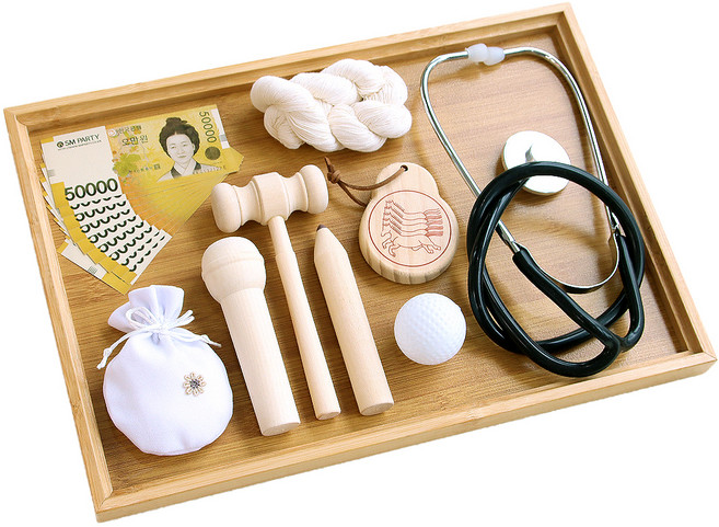 에스엠파티 원목 돌잡이용품 9종 B세트, 혼합색상, 1세트