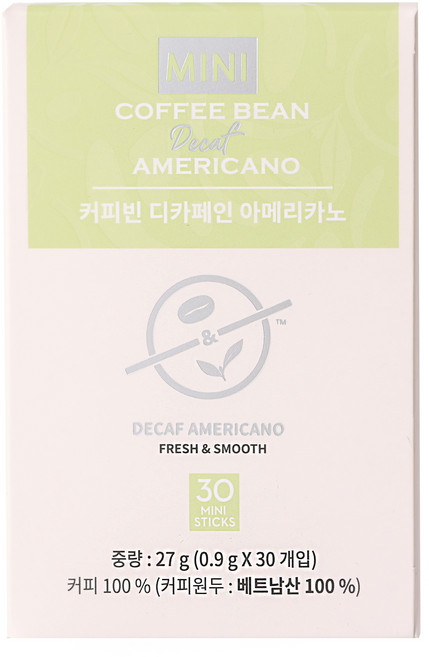 커피빈 디카페인 아메리카노 원두커피스틱, 900mg, 30개입, 1개