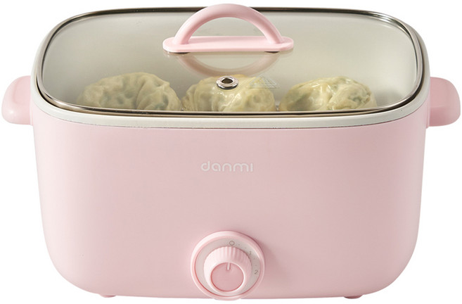 단미 사각 멀티쿠커 전기냄비 2.5L, DA-MEK04(핑크)