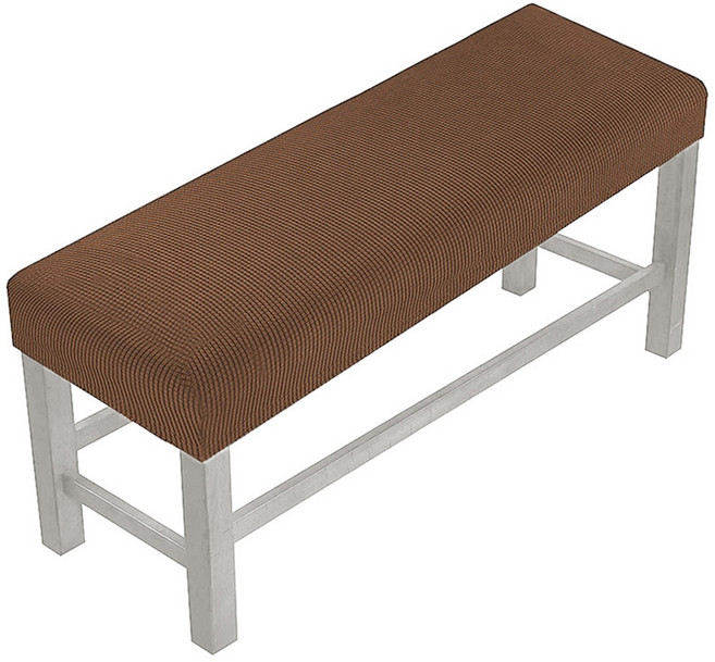 마켓플랜 와플 패브릭 컬러 벤치커버, 브라운, 1개
