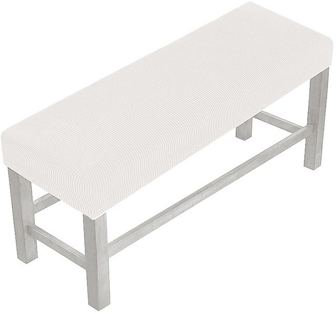 마켓플랜 와플 패브릭 컬러 벤치커버, 화이트, 1개