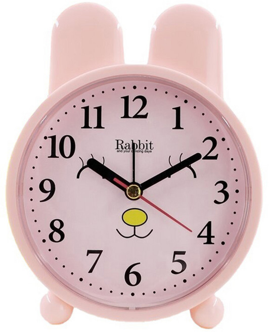 탑피아 고급 탁상시계, 066핑크토끼