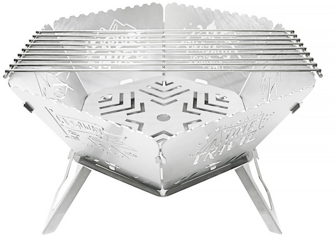 KOA 캠프 버닝 육각 감성 캠핑 불멍 숯불 화로대 세트, 1세트