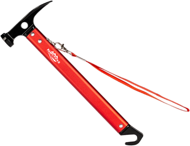 뉴빛클라스 다용도 경량 캠핑망치, 레드, 1개