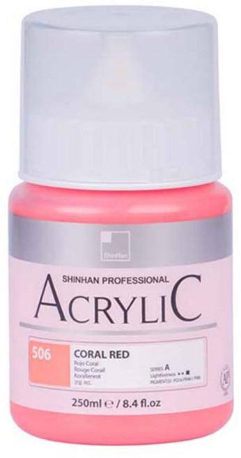 신한화구 전문가 아크릴컬러 Bottle Twist 코랄 레드, 250ml, 1색