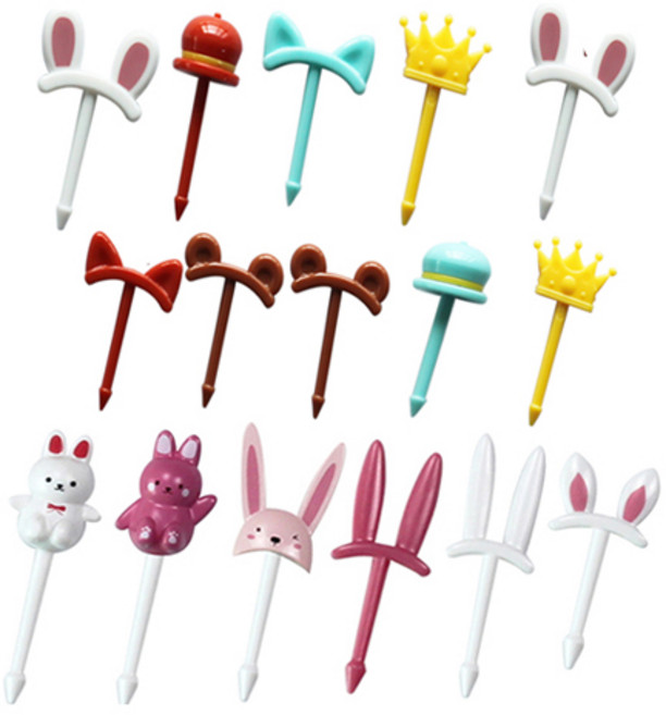 큐트미 도시락 코스프레픽 MP302 10p + 토끼픽 MP092 6p 세트 B032, 1세트