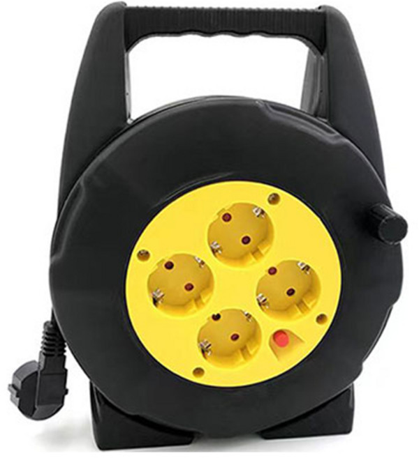 차크닉 캠핑용 케이블 릴선 20m 4구, 혼합색상, 1개