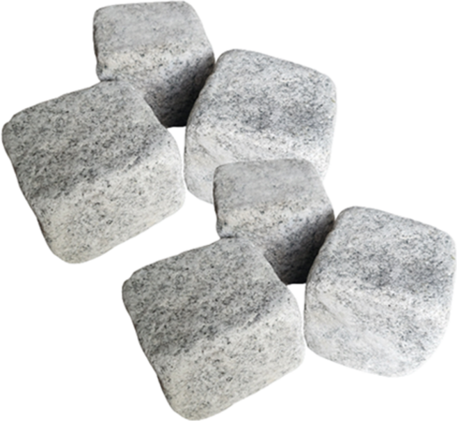 위드블럭 화강암 사구석 인테리어 벽돌, 회백색, 6개