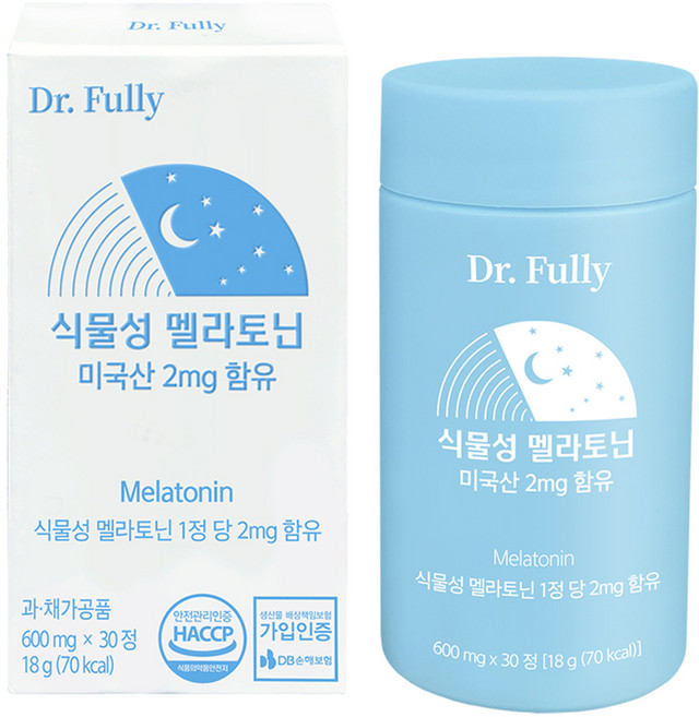 닥터풀리 식물성 멜라토닌 2MG 함유 30p, 18g, 1개
