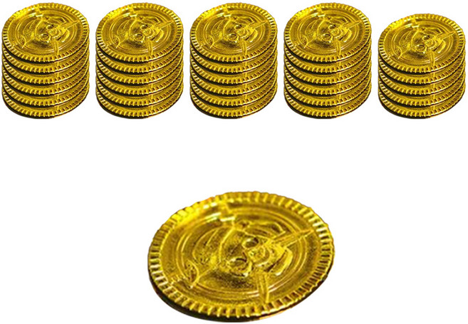 해적 금화모형 코인 20p 세트, 골드, 2세트