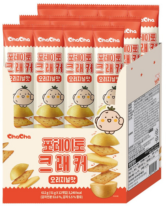 ChaCha 포테이토 크래커 오리지널맛 12p, 1개, 612g