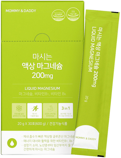 마미앤대디 마시는 액상 마그네슘 200mg 30p, 1개, 30회분