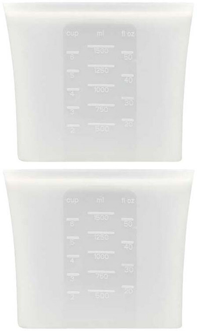 까사라이프 실리콘 지퍼백, 대(L), 2개, 1개입