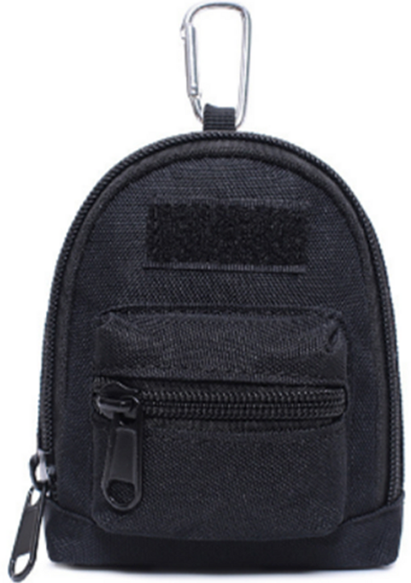 스타리움 미니 백팩 이어폰 소품 파우치, 블랙, 1개