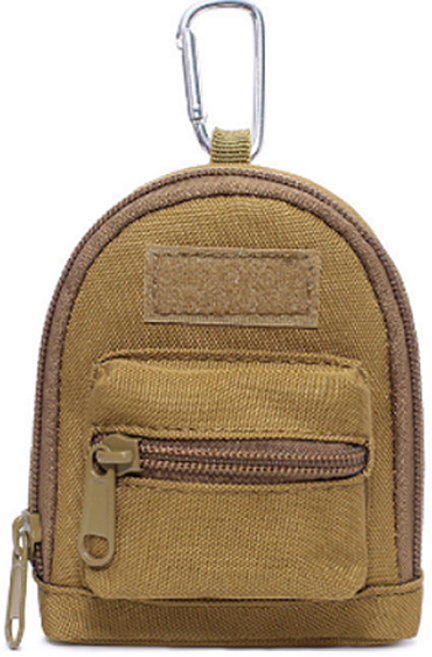 스타리움 미니 백팩 이어폰 소품 파우치, 카키, 1개