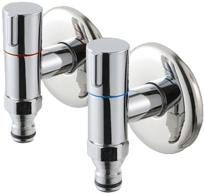 BK 원터치 세탁 밸브 온수 + 냉수 세트, 1세트