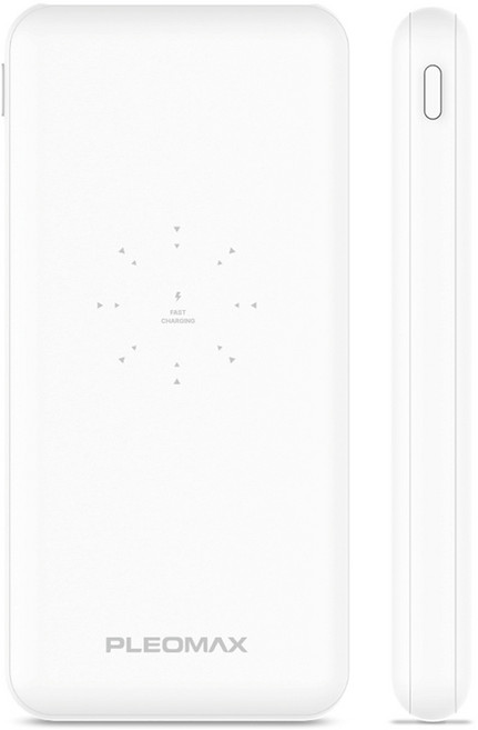 플레오맥스 유선 무선 고속 충전 보조 배터리 QC3.0 PD3.0 10000mAh, 화이트, PMPB-WC10000