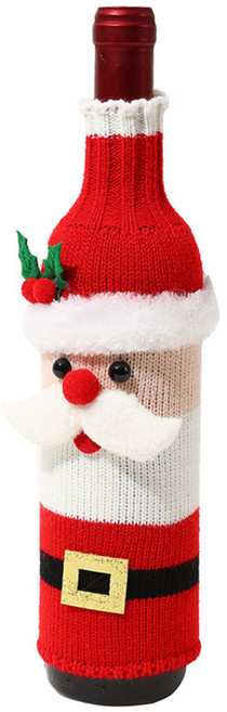 살림여왕 크리스마스 니트 와인 커버, 산타, 1개