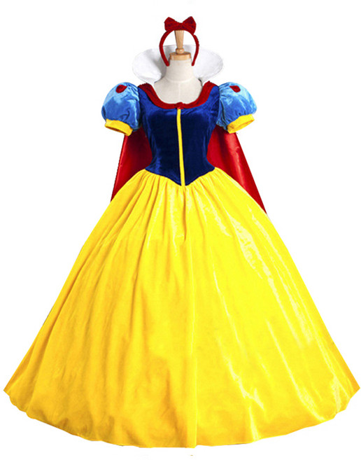 Nine9 여성용 백설공주 코스튬 롱드레스 풀세트, 혼합색상, 1세트