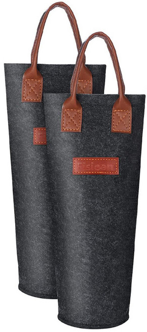 코히모 와인 쇼핑 백 4W310, 2개, 딥그레이