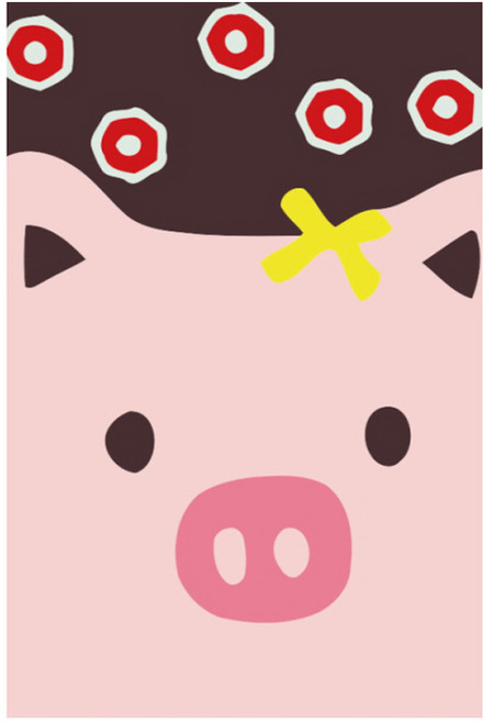 모모픽스페인팅 DIY 명화그리기 10 x 15 cm, A01 리본 피그, 1개