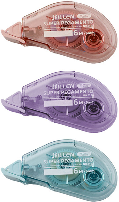 동아피엠에스 양면 접착 테이프 3종 세트 6mm x 6m, 핑크, 퍼플, 블루, 1세트