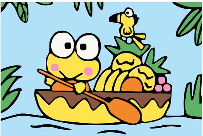 모모픽스페인팅 DIY 명화그리기 10 x 15 cm, A18 개구리 여행, 1개