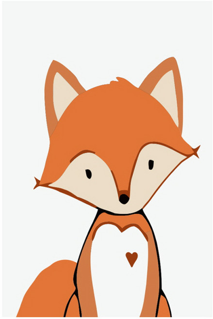 모모픽스페인팅 DIY 명화그리기 10 x 15 cm, A29 붉은 여우, 1개