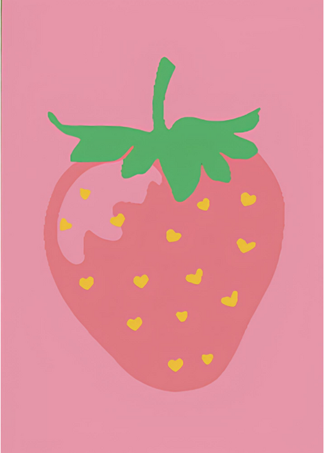 모모픽스페인팅 DIY 명화그리기 10 x 15 cm, A42 딸기, 1개