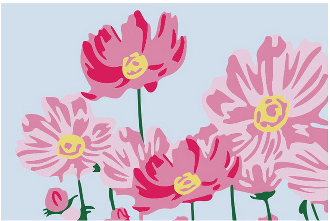 모모픽스페인팅 DIY 명화그리기 10 x 15 cm, A26 코스모스, 1개