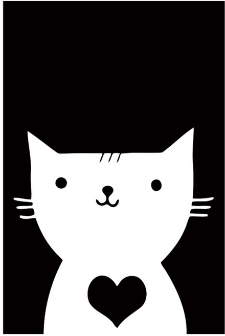 모모픽스페인팅 DIY 명화그리기 10 x 15 cm, A32 하얀 고양이, 1개