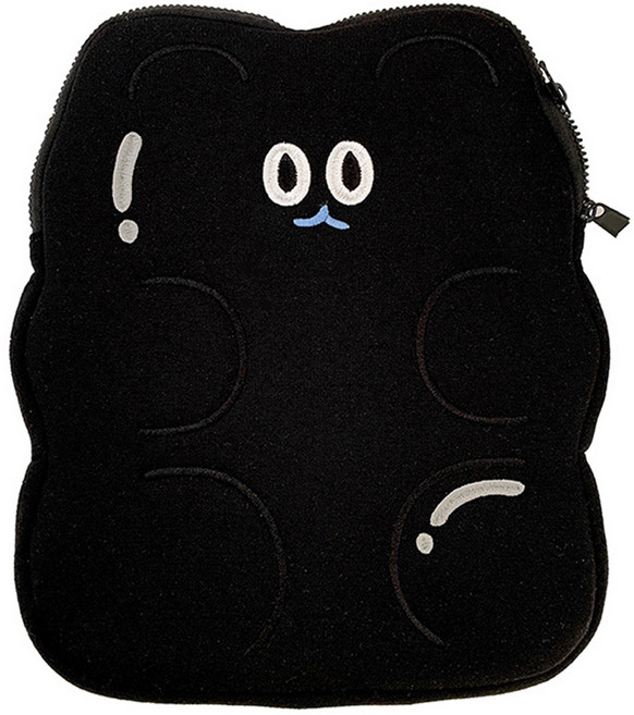 위니즈 귀여운 곰 노트북 파우치 케이스 WZFLP259-B13, 블랙, 1개