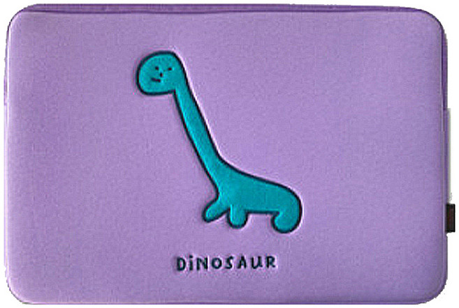 위니즈 귀여운 공룡 캐릭터 노트북 파우치 케이스 WZFLP270-PP13, 퍼플, 1개