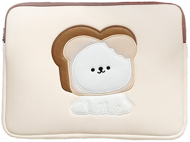 위니즈 강아지 캐릭터 노트북 파우치 케이스 WZFLP254-W13, 화이트, 1개