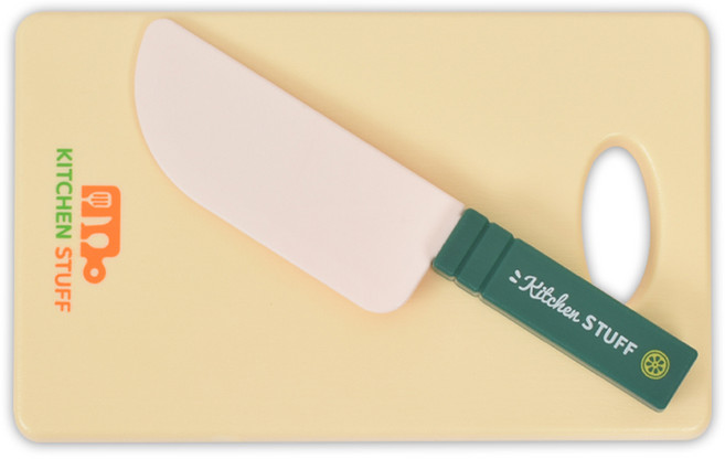 소꿉 주방 놀이 대형 칼 + 도마 세트, 초록, 1세트