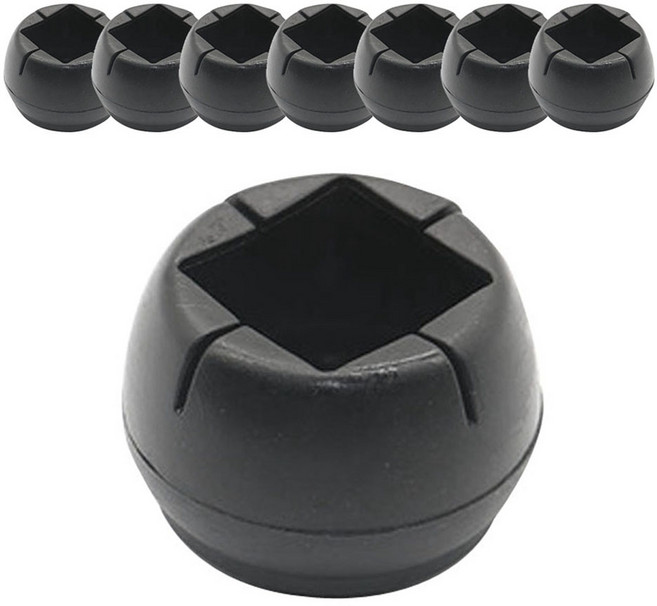 마켓감성 사일런트 의자 발커버, 블랙, 8개