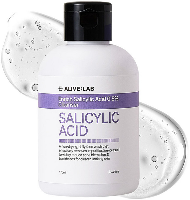 얼라이브랩 엔리치 살리실산 0.5% 클렌저, 1개, 170ml