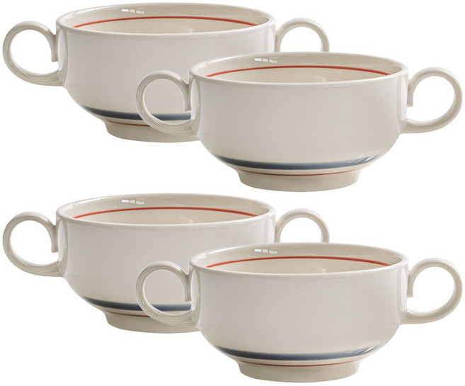 카네수즈 포그 양손 스프볼 265ml, 블루그레이 + 레드, 4개