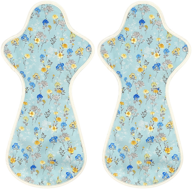 이채 일체형 특나이트 면생리대 블루플로라, 2개, 1개입, 오버나이트 이상